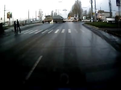 Pregnant woman thrown from ambulance.