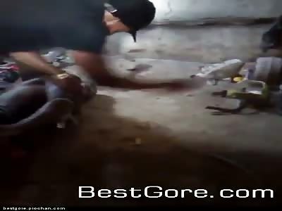 Man beaten and stabbed. Brazil.