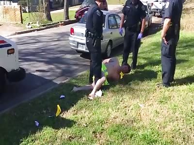 High As Fuck Guy Slings Snot And Has Quite The Convo With Police. 