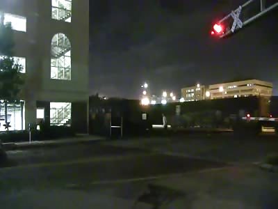 Dumbass Can't Get His Car Off The Tracks.. Then Runs Away! 