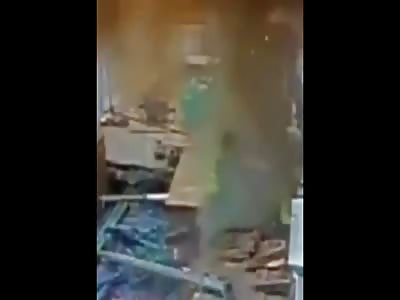 Worker Lucky as Fuck! Drilled Through 11000v Power line. 