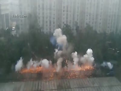 Awesome Explosion Of Power Lines (corn edit)