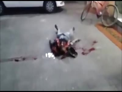 Thug Keeps holding His Gun After Being Run Over and Killed by Pissed Off Taxi Driver