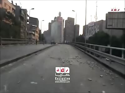 Man Receives Headshot During Protest and Leaves a Trail of Blood on the Asphalt 