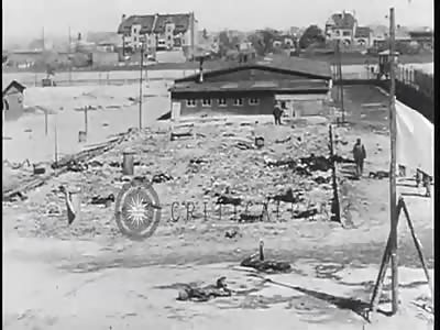 Dead prisoners at Leipzig concentration camp in Germany HD Stock Footage