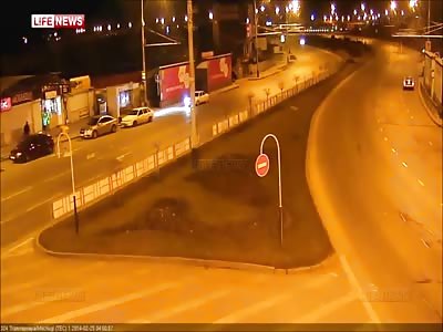 Russia: Man dies after being brutally ejected from overturning car