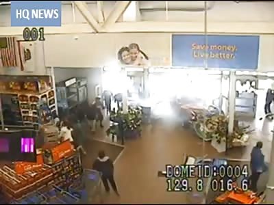 Drunk Man Drives Thru Walmart in San Jose California