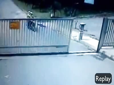  Police Motorcyle Gets Hit by Car.  