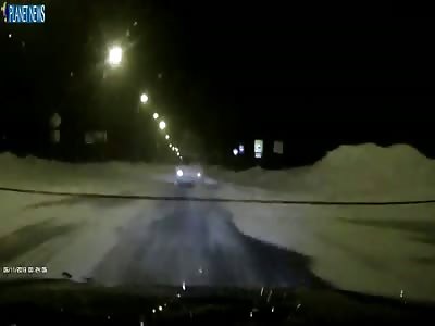 Vehicle Hits Truck Driver and Policeman in Middle of Road - One Dead