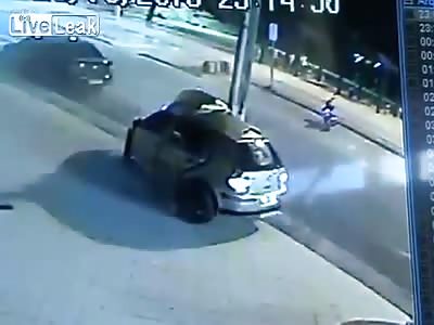 Violent Accident Instantly Kills Passenger in Brazil (CCTV}