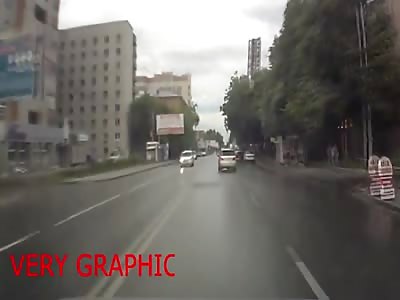  Woman Not on Crosswalk Brutally Hit by Car