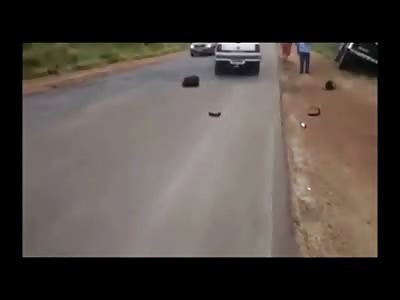 What a Mess...Man's Head Ripped Off of his Shoulders in Motorcycle Accident 