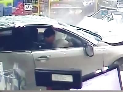 Car Crashes into Car and Almost Kills a Woman 