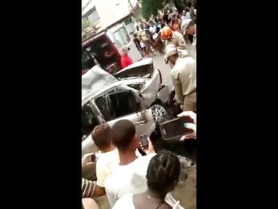 Burned Corpse pulled from Car Wreck 