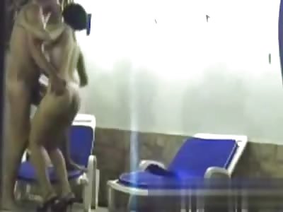 Man Records his Neighbor Fucking a hot Girl without Him Knowing At All 