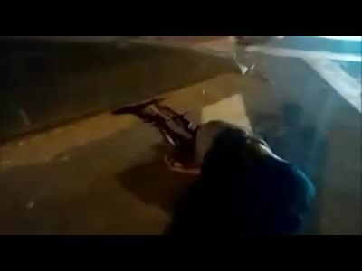 Body Parts on the Road after Deadly Accident with Van 