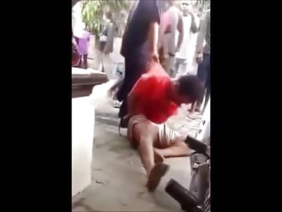 Thrown into the Gutter..Man Faces Quite the Mob Justice 