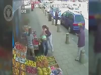 Woman attacked after asking psycho bitch to move car.