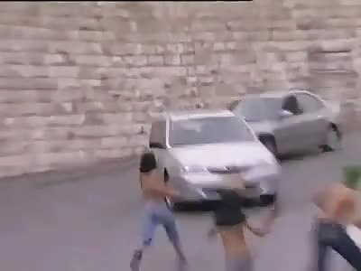 Little boy run over by a car