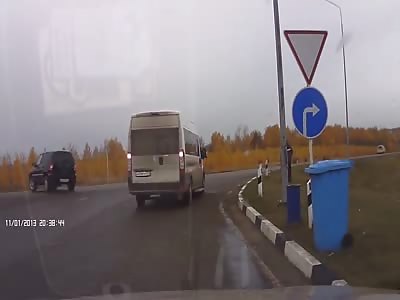 He walks away after being thrown out of car during crash