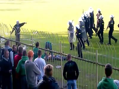 Football hooligan shot by police dies minutes later + riots after his death