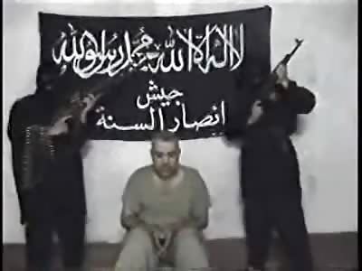 HORRIBLE 18+ - Blindfolded and Tied Man Trying To Break Free Is Mercilessly Beheaded