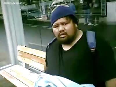 Peter Griffin Look Alike Insults Fat Homeless Man by Giving him 5 cents Laced with Gum