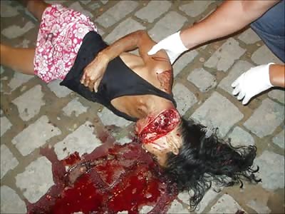 Monster Slices Open his Girlfriends Face & Neck almost Decapitating Her with HUGE Machete (VERY GRAPHIC)