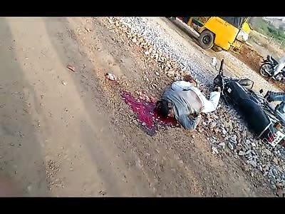 Little Brain Matter Blood Spatter Accident Aftermath for The Folks