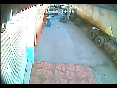 Horrific Tire Explosion Fucks This Poor Man up Badly