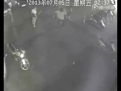 Men Repeatedly Slash and Attack Another with a Machete