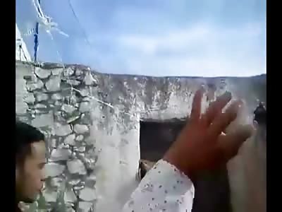 Crazy Fuck Attacks Another Man with a Machete 