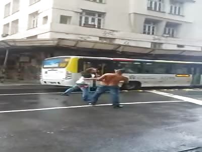 Dude Loses Something During Fight...LOL