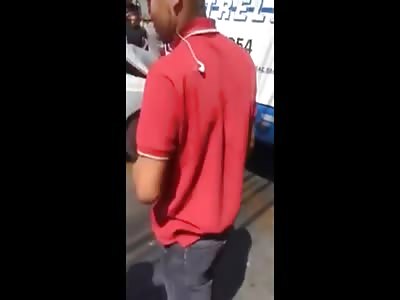 Man Trapped Underneath Bus and Pinned By Car