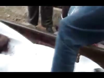 Train Carnage Removal by his Underware