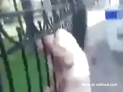 Drunk Ruskie Stuck In Fence