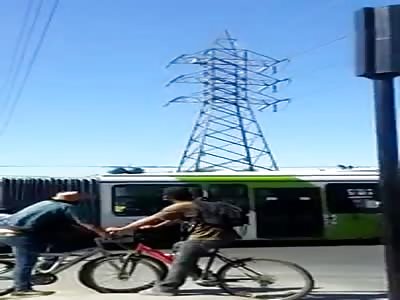 Man Electrocuted on Electricity Pylon