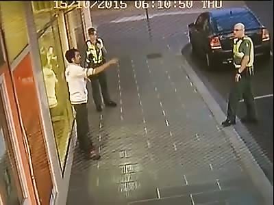 ARAB IMMIGRANT WITH KNIFE VS POLICE