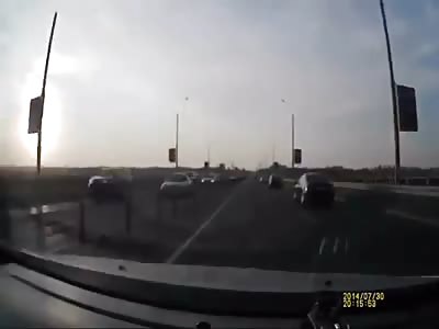 Bike crash with unexpected landing