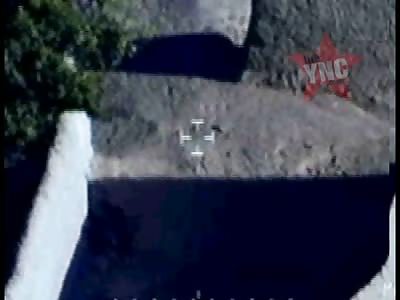 Kid stepping on his own IED.