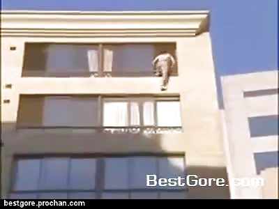 Fat Lady or Man goes Splat To the ground