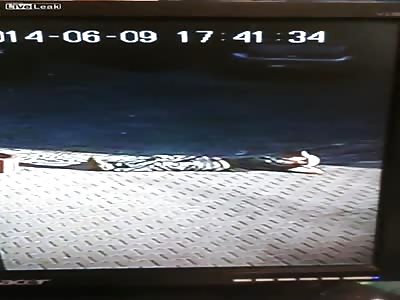 CAR ROLLS OVER HEAD OF DRUNK MAN