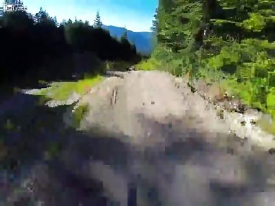 DOWNHILL CRASH POV FILMED