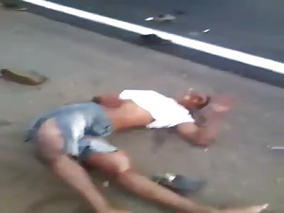 Brazilian Highway accident leaves 5 people mangled and dead and one alive and TWISTED UP.