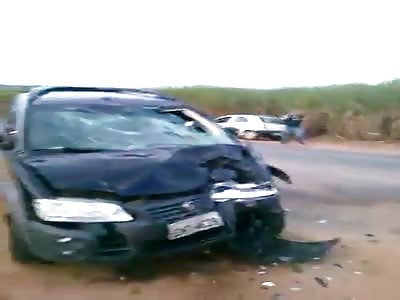 Bikers vs. Car = 2 dead in this Brazilian Road