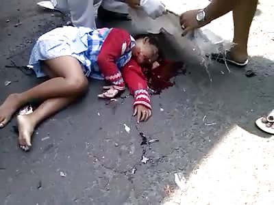 Truck runs over and kills a girl of nine years