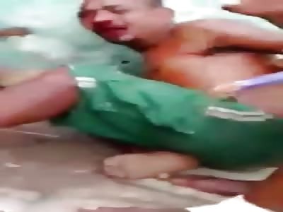 Rapist Being Tortured By Pissed Off Dude