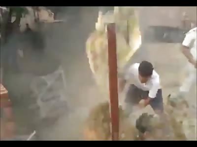 Old Indian Man Sets Himself on Fire in Protest