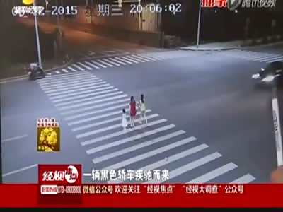 2 killed and 1 seriously injured after being hit by car at zebra crossing 