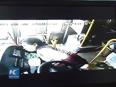 BUS DRIVER DIES AT WHEEL AND YOUNG COUPLE PREVENT CRASH TO CLIFF